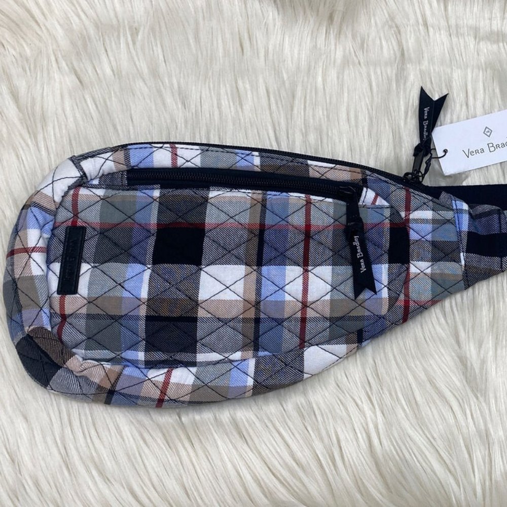 NEW! Vera Bradley Essential Sling Backpack - Perfectly Plaid